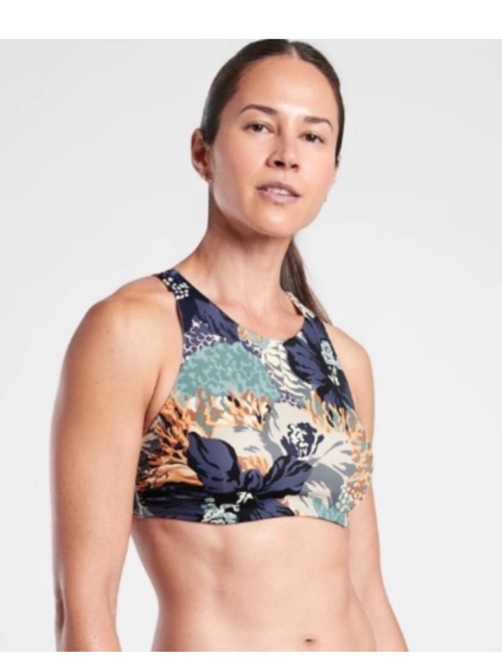 Athleta Maldives Underwire Bikini Top in Nora Bora Neutral size 34 B C Medium